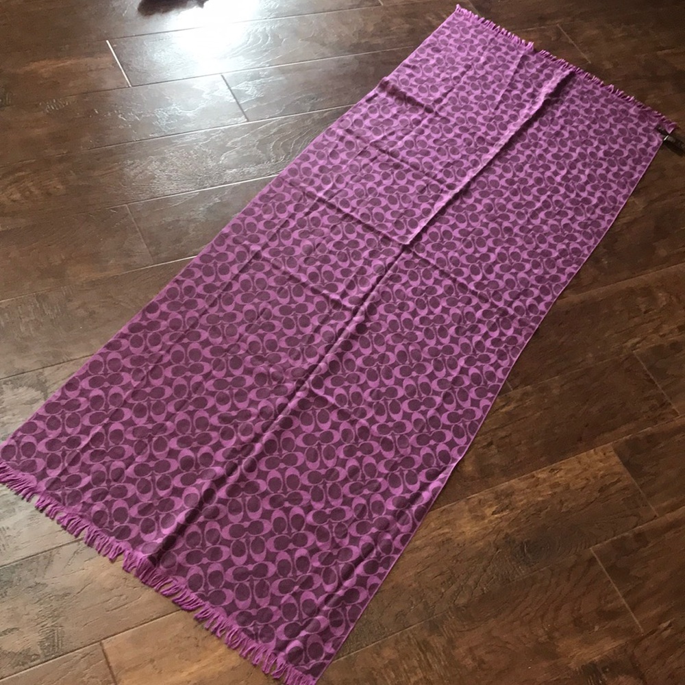 Coach Purple Scarf - Picture 10 of 10